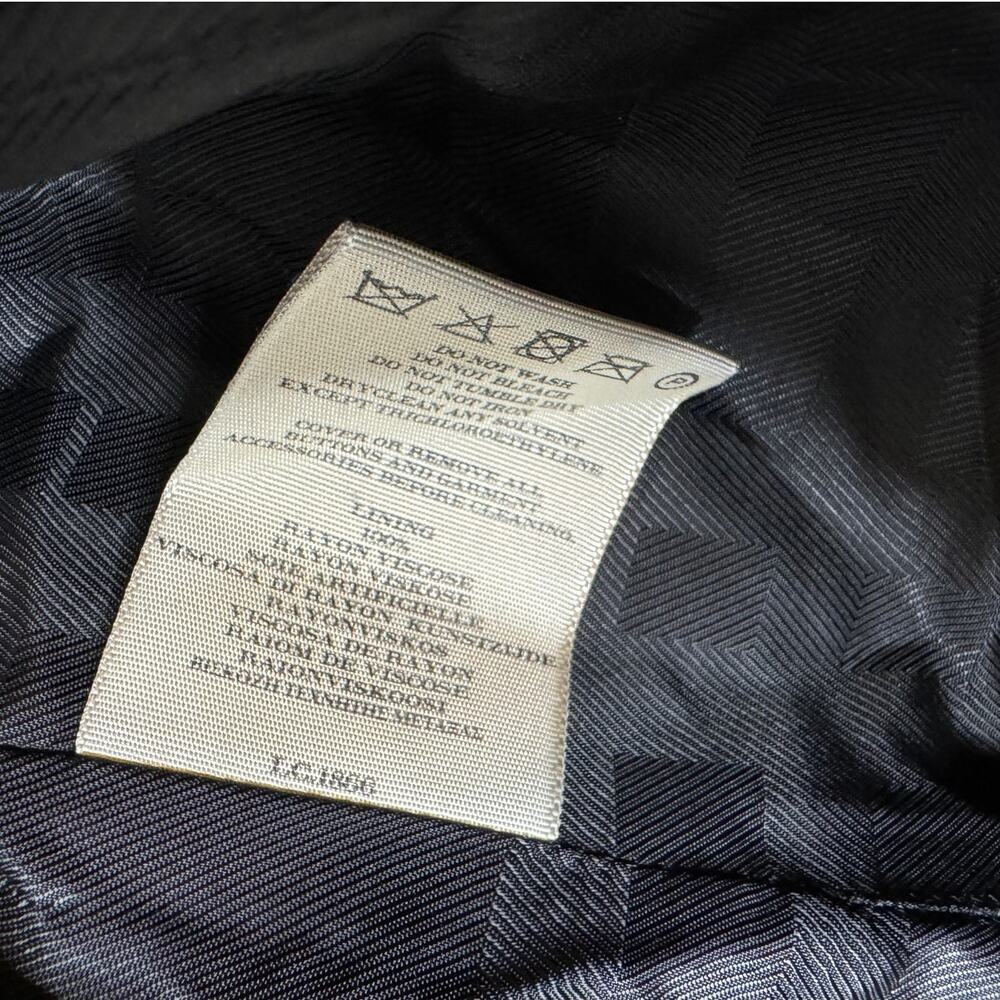 Burberry London Women UK 14 US 12 Black Wool Cashmere Stand Collar Long Coat - Picture 14 of 16